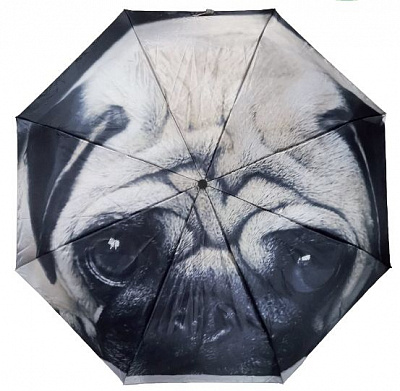 Парасолька AVK 480-4 Мопс чорний із сірим