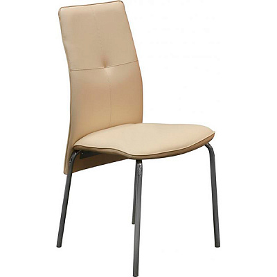 Стілець обідній Nowy Styl Muza II Chrome (BOX-2) V-18 хром/молочний