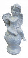 Фигура садовая Ангел на шаре с Арфой
