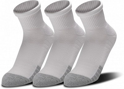 Шкарпетки Under Armour UA HEATGEAR QUARTER 3PK 1353262-100 р.L білий