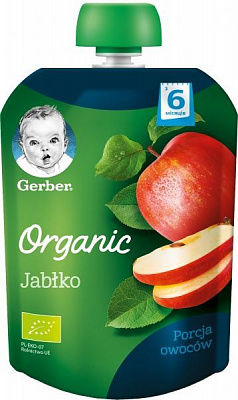 Пюре Gerber Органическое Яблоко с 6 месяцев 90 г 7613036087407 