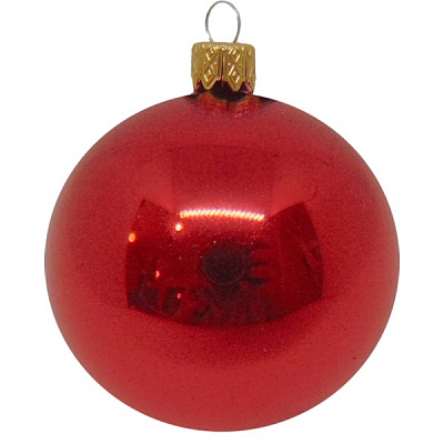 Куля скляна 80 мм червоний
