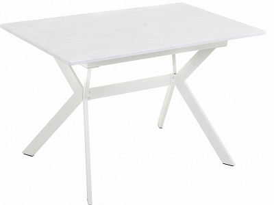 Стол обеденный Канзас 1200(1550)x730x750мм бетон снежный/белый