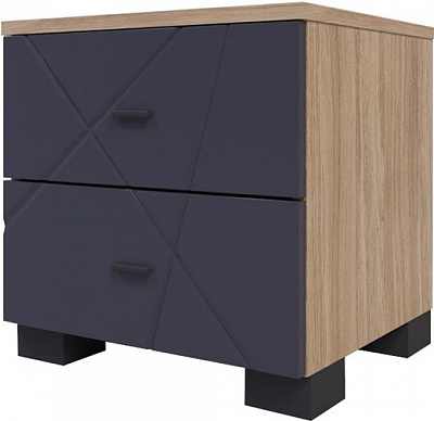 Тумба приліжкова Санті Меблі Х-Скаут Х-04 графіт мат / дуб кам'яний