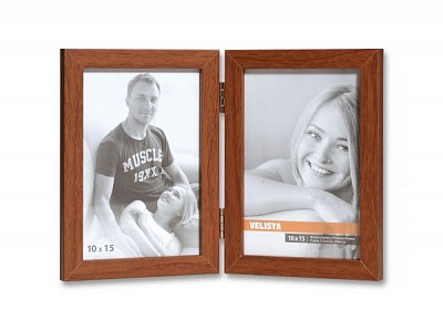 Мультирамка Velista на 2 фото 10x15 см дерево темне