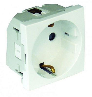 Розетка силовая с заземлением Efapel Quadro Шуко без крышки черный матовый 4612912 SPM