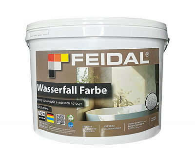 Краска силиконовая Feidal Wasserfall Farbe прозрачная глубокий мат база под тонировку 10л