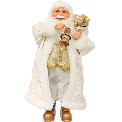 Фигура Дед Мороз ST18-71132 46 см бело-золотой