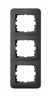 Рамка трехместная Hausmark Luno вертикальная антрацит 709-4200-153