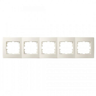 Рамка пятиместная Lezard Lesya горизонтальная кремовый 705-0300-150