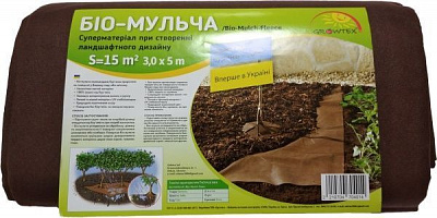 Агроволокно Growtex Біо-Мульча 70 з UV коричнева 3х5 м