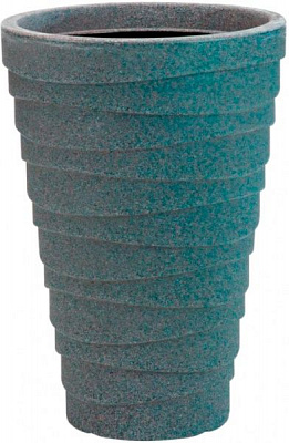 Горщик пластиковий Троян середній 38х56см круглий 33л сірий