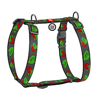 Шлея Waudog Nylon Калина + QR паспорт H-образная размер L 5160-0228