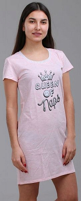 Ночная рубашка Smileyworld 004/12161 р. S розовый с серым 