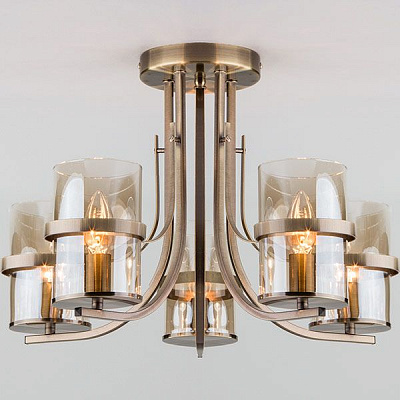 Люстра потолочная Strotskis Coppa 60085/5 5x60 Вт E14 античная бронза 