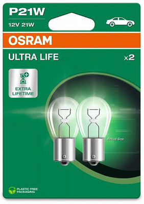 Автолампа розжарювання Osram Ultra Life P21W 21 Вт шт.(OS 7506ULT-2BL)
