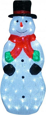 Декоративна фігура світлодіодна (LED) Сніговик 80 ламп 53 см