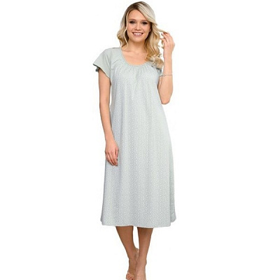 Нічна сорочка Roksana Kamelia 897/16131 р. 5XL ментолово-білий