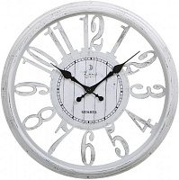 Часы настенные Skeleton белые 40,7х4,6 см