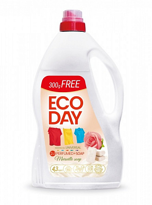 Гель для машинной и ручной стирки ONIKS ECO DAY UNIVERSAL Марсельское мыло 4,3 кг