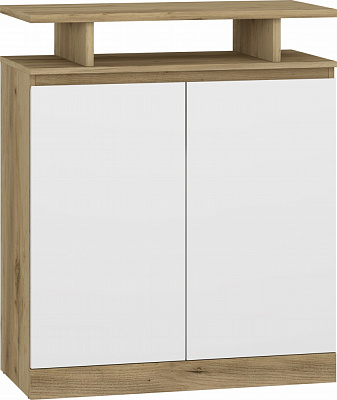 Тумба для обуви Грейд Concord 2д 850x400x1010 мм дуб крафт золотой /нимфея альба