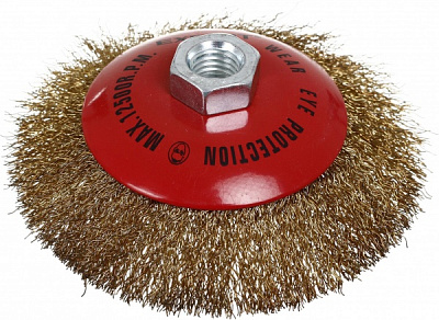 Щітка конусна для шліфмашини d115 мм M14 дріт рифлений Expert
