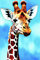 Репродукция Яркий жираф 35х50 35x50 см Арт Фемелі 