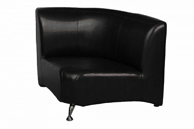 Диван-кресло угловой МЕТРО УГОЛ герра-008-черный 870x870x750 мм