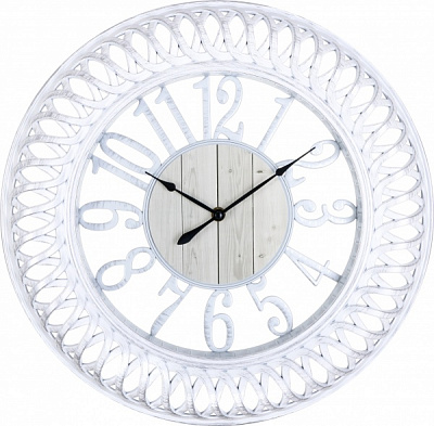 Часы настенные Ticker белый с узором55,5x43,5 см