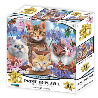 3D-пазл PRIME 3D 13736 Кошенята 63 деталі