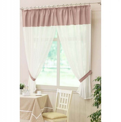 Штора Alliance 290z170 см молочно-рожевий Decora textile