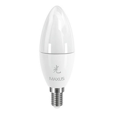 Лампа LED Maxus C37 CL-F 4 Вт E14 4100K холодный свет