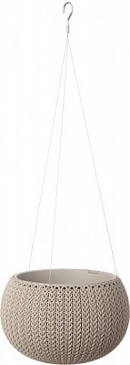 Горщик пластиковий підвісний Keter Cozies S круглий 3,2л бежевий