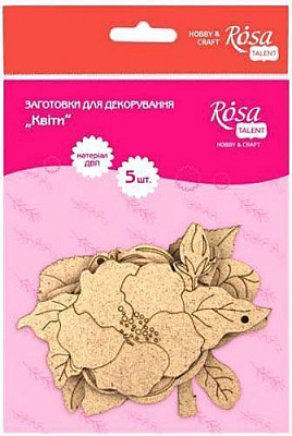 Набор заготовок для декорирования Цветы 5 шт Rosa Talent 