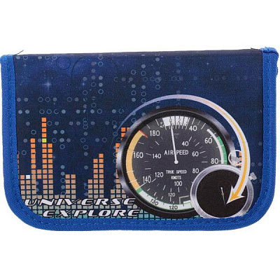 Пенал школьный Шатл 19,5x13x4 см разноцветный