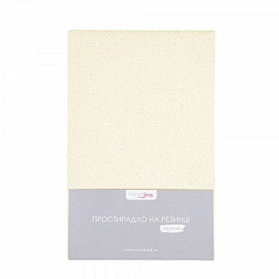 Простынь на резинке 160x200 см айвори Homeline 