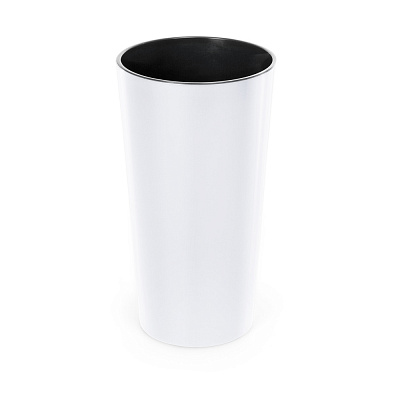 Вазон пластик LILIA круглый белый глянец 9,5 л Ламела (9055364)