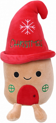 Мягкая игрушка HW Рождественский Домик 26 см бежево-красный DT251286-10.5