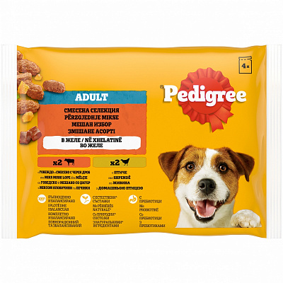 Корм влажный Pedigree ADULT с говядиной и печенью 400 г