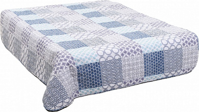 Покривало Tuscany 210x240 см UP! (Underprice) білий із синім