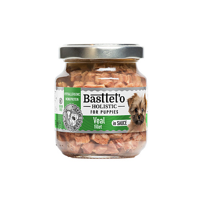 Корм влажный Basttet`o для щенков Holistic кусочки филе телятины в соусе 130 г
