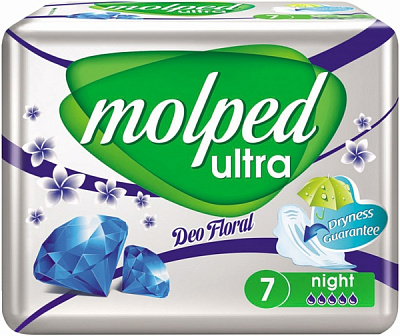 Прокладки гігієнічні Molped Ultra Deo Floral night 7 шт.