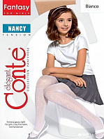 Колготки детскиедля девочек Conte-Kids CE NANCY bianco р.128 белый 