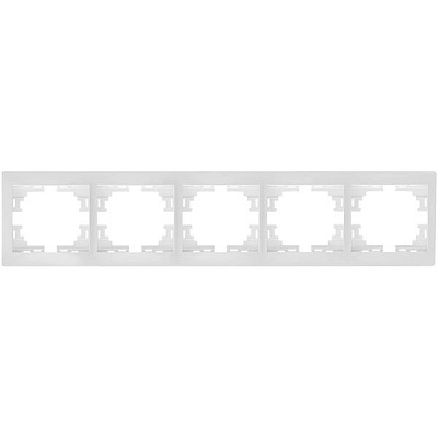Рамка пятиместная Lezard MIRA горизонтальная белый 701-0200-150