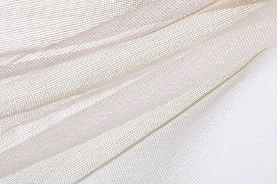 Тканина тюлева сітка зі смужками 295 см кавовий