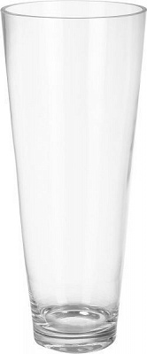 Ваза скляна прозора 18х43 см Wrzesniak Glassworks