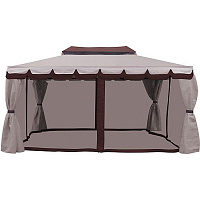 Павільйон садовий Indigo з москітною сіткою бежевий 3х4 м DU063 beige