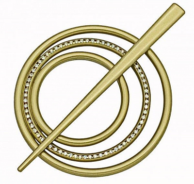 Заколка Круг 2 Элит d90 мм антик светлый В0024-5 MISLT