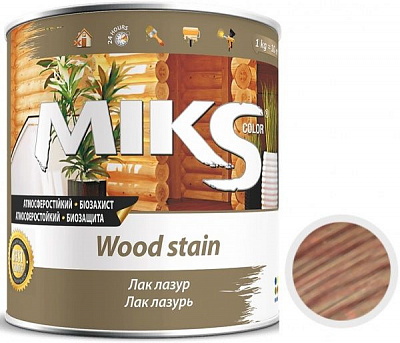 Лак-лазурь MIKS Color каштан полуглянец 0,7 кг