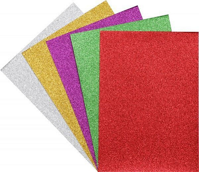 Папір кольоровий з блискітками А4 ZiBi